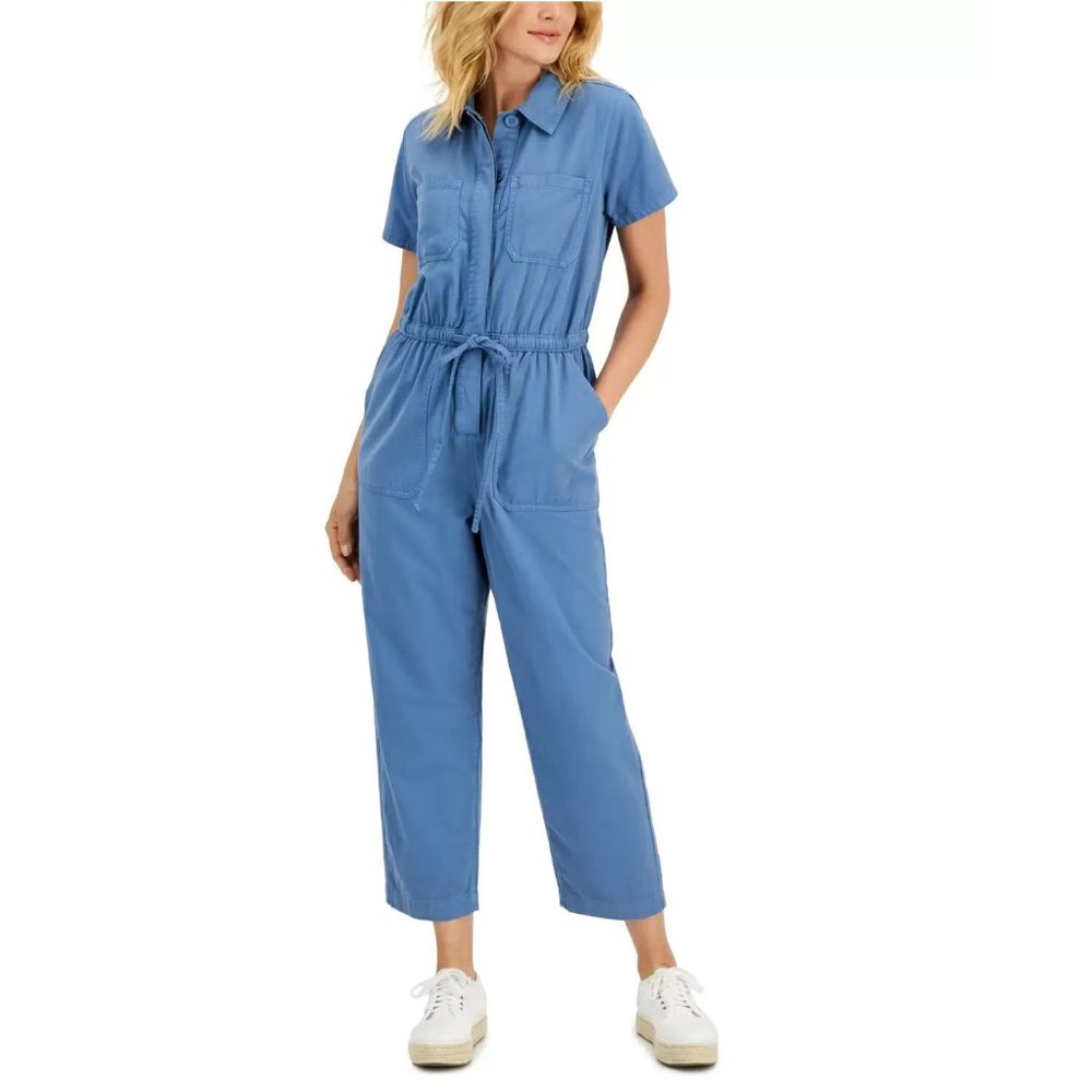 Style & Co Women's Utility Jumpsuit, Studio Denim